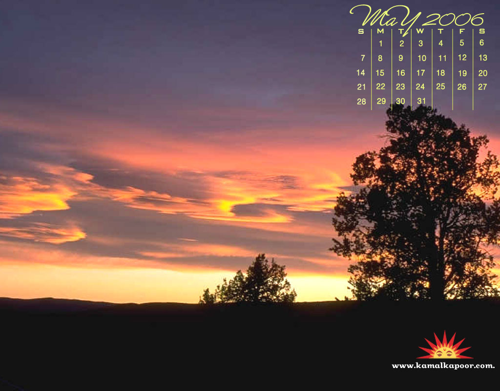 Sunset Calendars Wallpaper